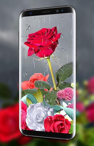 Flower Clock Live wallpaper–HD - Image screenshot of android app