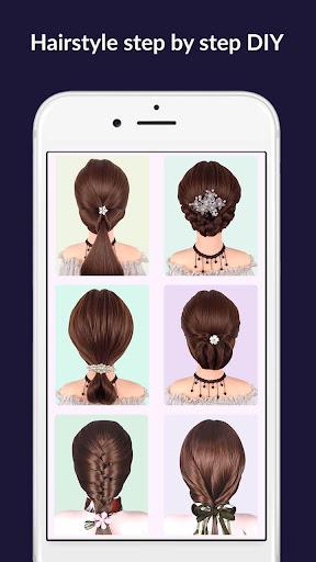 Hairstyles step by step easy, - Image screenshot of android app