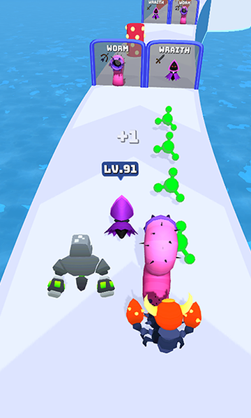 Merge Run Monster Fight - Gameplay image of android game