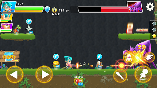 Dragon Z Quest Action RPG - Gameplay image of android game