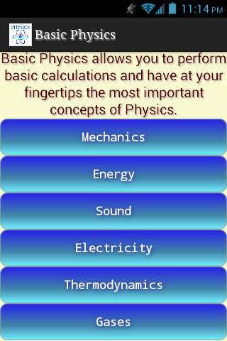 Basic Physics - عکس برنامه موبایلی اندروید