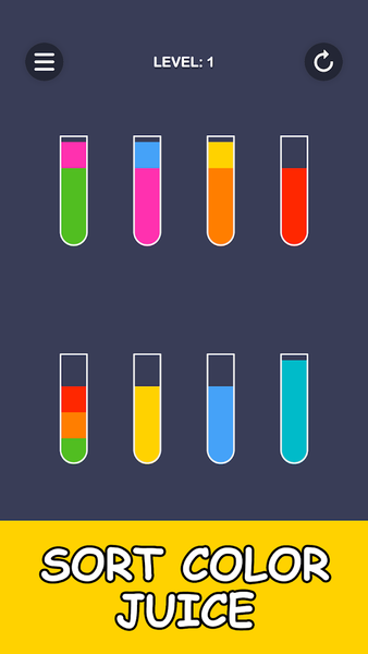 Sort Juice - Color Sorting - Gameplay image of android game