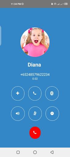 Diana Video Call : Fake Video Call Diana - Image screenshot of android app