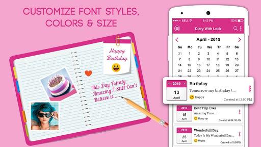 Secret Diary With Lock - Image screenshot of android app
