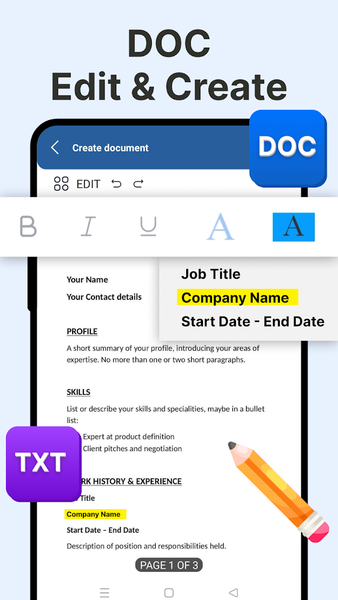 Office Reader Document Scanner - عکس برنامه موبایلی اندروید