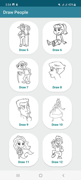 How To Draw People - Image screenshot of android app