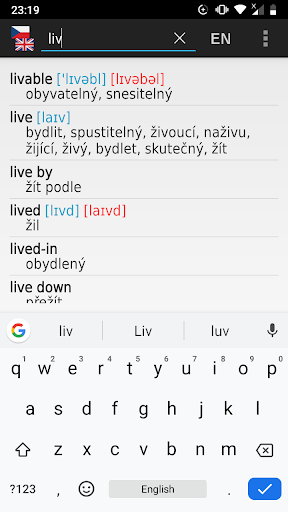 Czech-English offline dict. - Image screenshot of android app