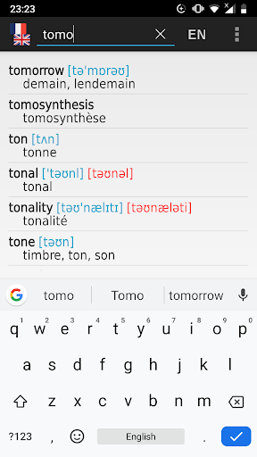 French - English offline dict. - عکس برنامه موبایلی اندروید