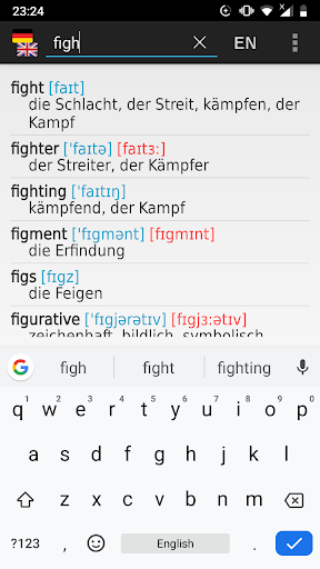German - English offline dict. - عکس برنامه موبایلی اندروید