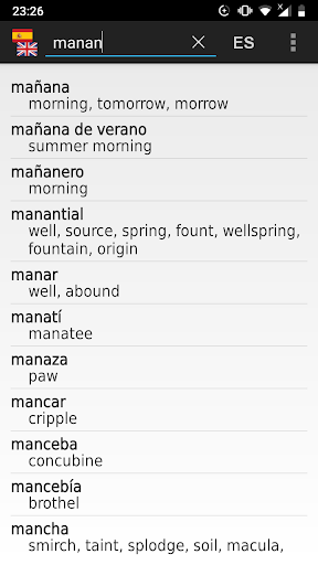 Spanish-English offline dict. - Image screenshot of android app