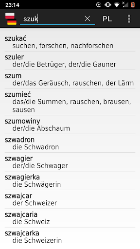 Polish - German offline dict. - عکس برنامه موبایلی اندروید