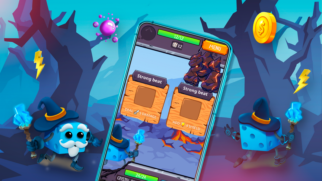Dice Adventures Roguelike Game - Gameplay image of android game