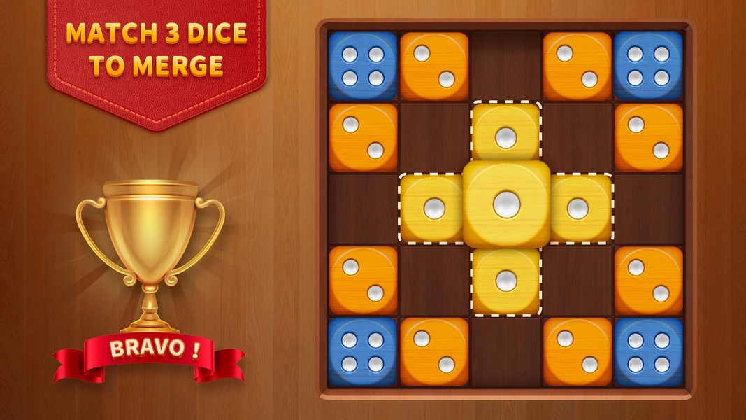 Woody Dice - Merge Puzzle - عکس بازی موبایلی اندروید