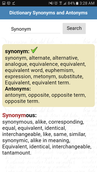 Dictionary Synonyms & Antonyms - عکس برنامه موبایلی اندروید