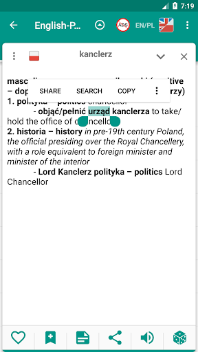 English-polish dictionary - Image screenshot of android app