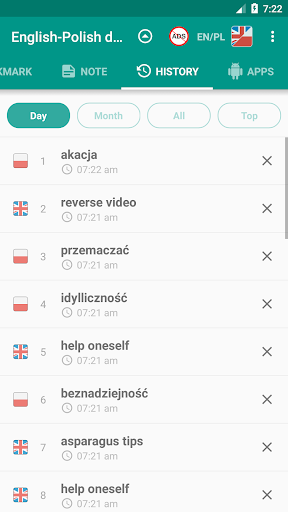 English-polish dictionary - Image screenshot of android app