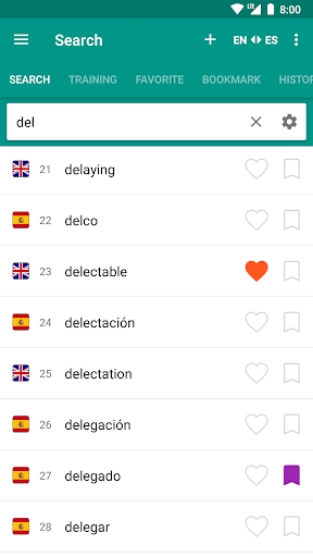English-spanish dictionary - عکس برنامه موبایلی اندروید