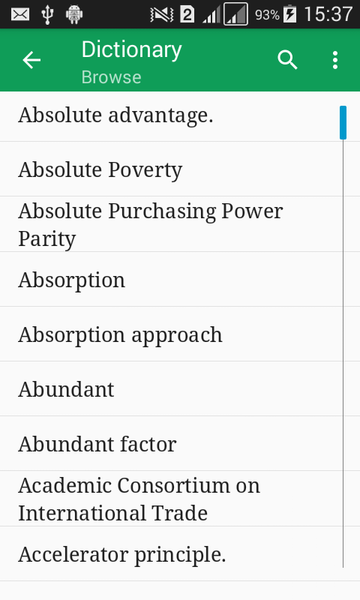 Economic Terms Dictionary - عکس برنامه موبایلی اندروید