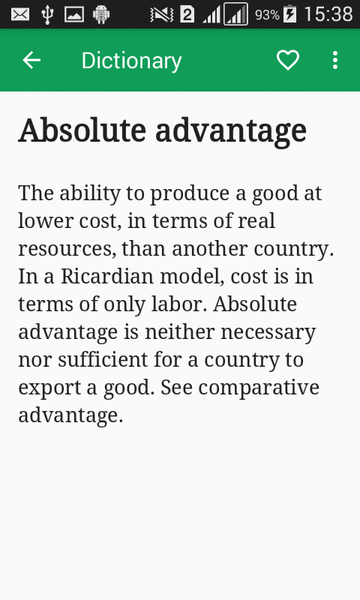 Economic Terms Dictionary - عکس برنامه موبایلی اندروید