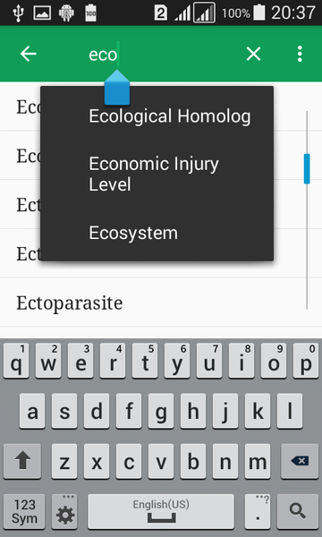 Entomology Dictionary Offline - عکس برنامه موبایلی اندروید