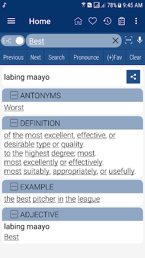 English Cebuano Dictionary - Image screenshot of android app