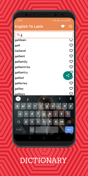English To Latin Dictionary Of - Image screenshot of android app