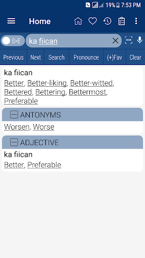 English Somali Dictionary - Image screenshot of android app