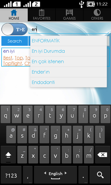 English Turkish Dictionary - عکس برنامه موبایلی اندروید