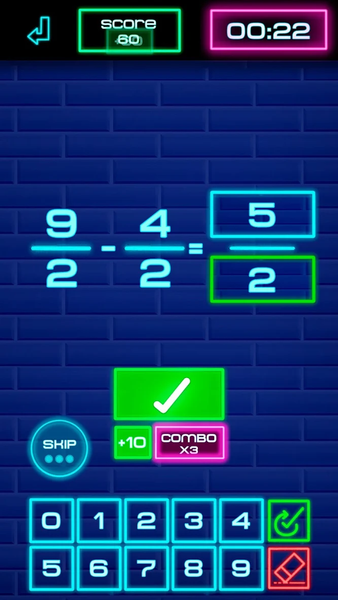 Fraction Challenge: Math games - Gameplay image of android game