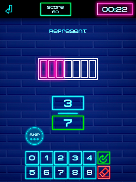 Fraction Challenge: Math games - Gameplay image of android game