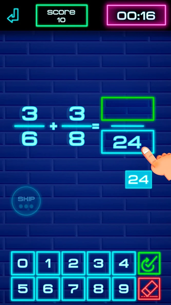 Fraction Challenge: Math games - Gameplay image of android game