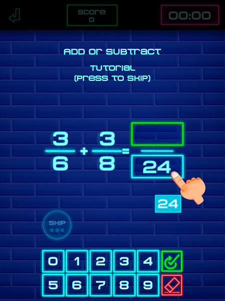 Fraction Challenge: Math games - Gameplay image of android game