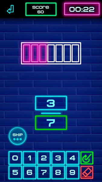 Fraction Challenge: Math games - Gameplay image of android game