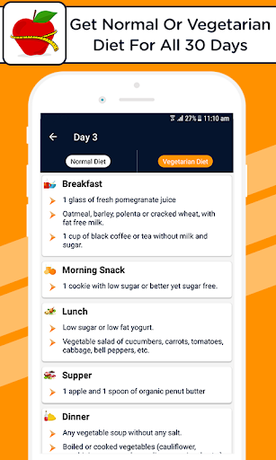 Diet Plan for Weight Loss, Diet Planner - Image screenshot of android app