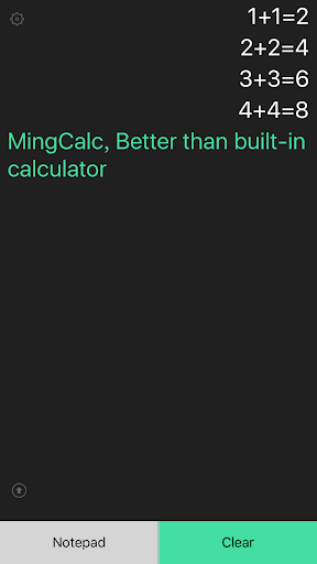 MingCalc Calculator - history - Image screenshot of android app