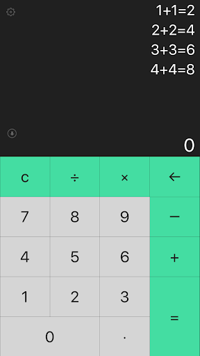 MingCalc Calculator - history - Image screenshot of android app