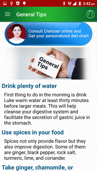 Healthy Digestion Foods Diet - عکس برنامه موبایلی اندروید