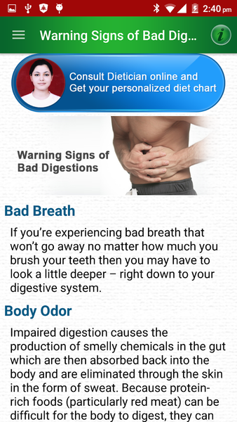 Healthy Digestion Foods Diet - عکس برنامه موبایلی اندروید