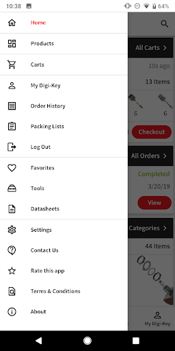 DigiKey - Image screenshot of android app