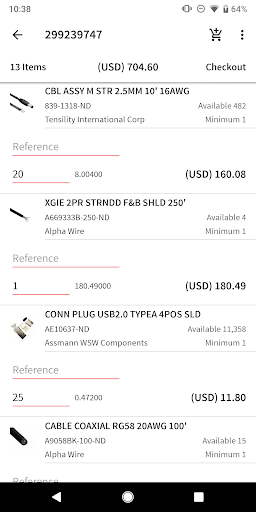 DigiKey - عکس برنامه موبایلی اندروید