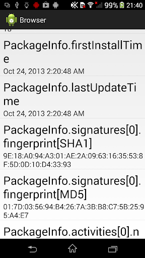 Installed Package Viewer - عکس برنامه موبایلی اندروید