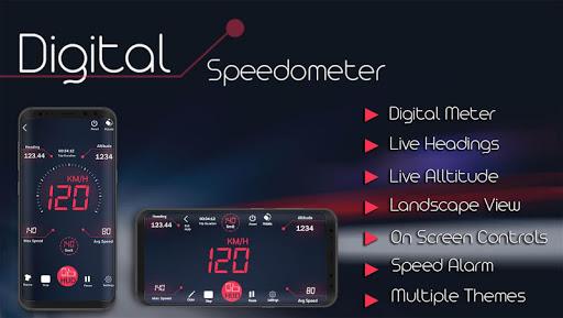 Digital Speedometer - GPS Odometer app offline HUD - عکس برنامه موبایلی اندروید