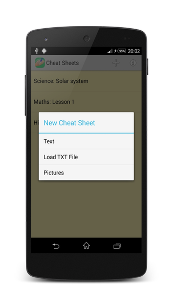 Cheat Sheets - عکس برنامه موبایلی اندروید