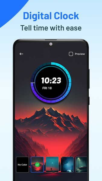 Analog-Digital Clock Wallpaper - Image screenshot of android app