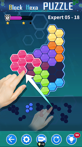Block Hexa Puzzle - Gameplay image of android game