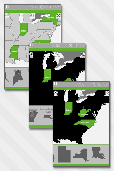 E. Learning U.S. Map Puzzle - عکس بازی موبایلی اندروید