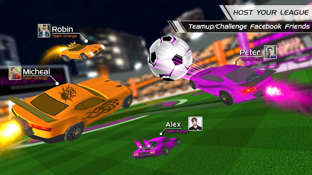 Super Rocketball 2 Car Soccer - Gameplay image of android game