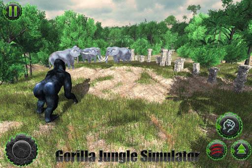 Angry gorilla vs Dinosaur: Wild Jungle Battle - Gameplay image of android game