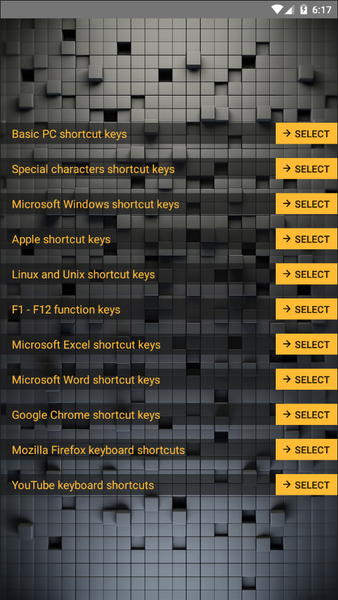 PC Shortcut Keys - Image screenshot of android app
