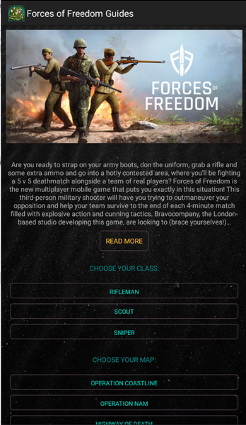 Forces of Freedom Guides - Image screenshot of android app